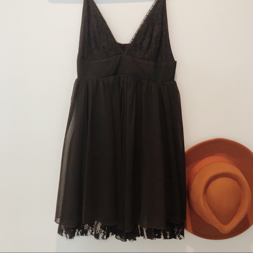 Urban Outfitters Flowy Lace Black Dress